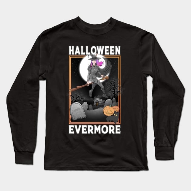 Halloween Evermore Long Sleeve T-Shirt by Justanos